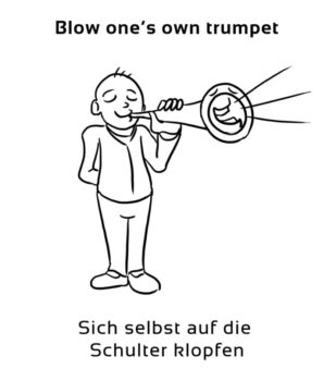 Blow-ones-own-trumpet-englische-sprichwörter-redewendungen