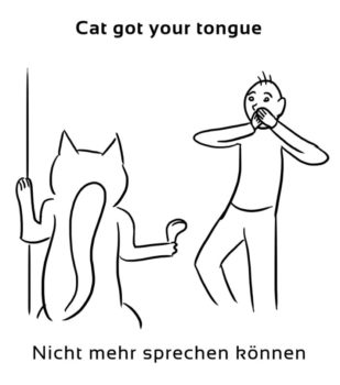 Cat-got-your-tongue-englische-sprichwörter-redewendungen