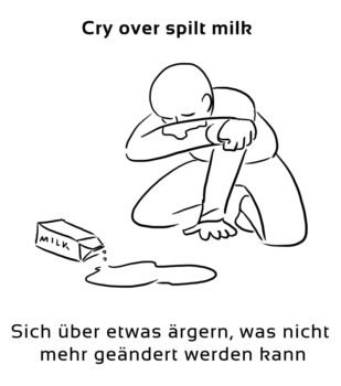 Cry-over-spilt-milk-englische-sprichwörter-redewendungen