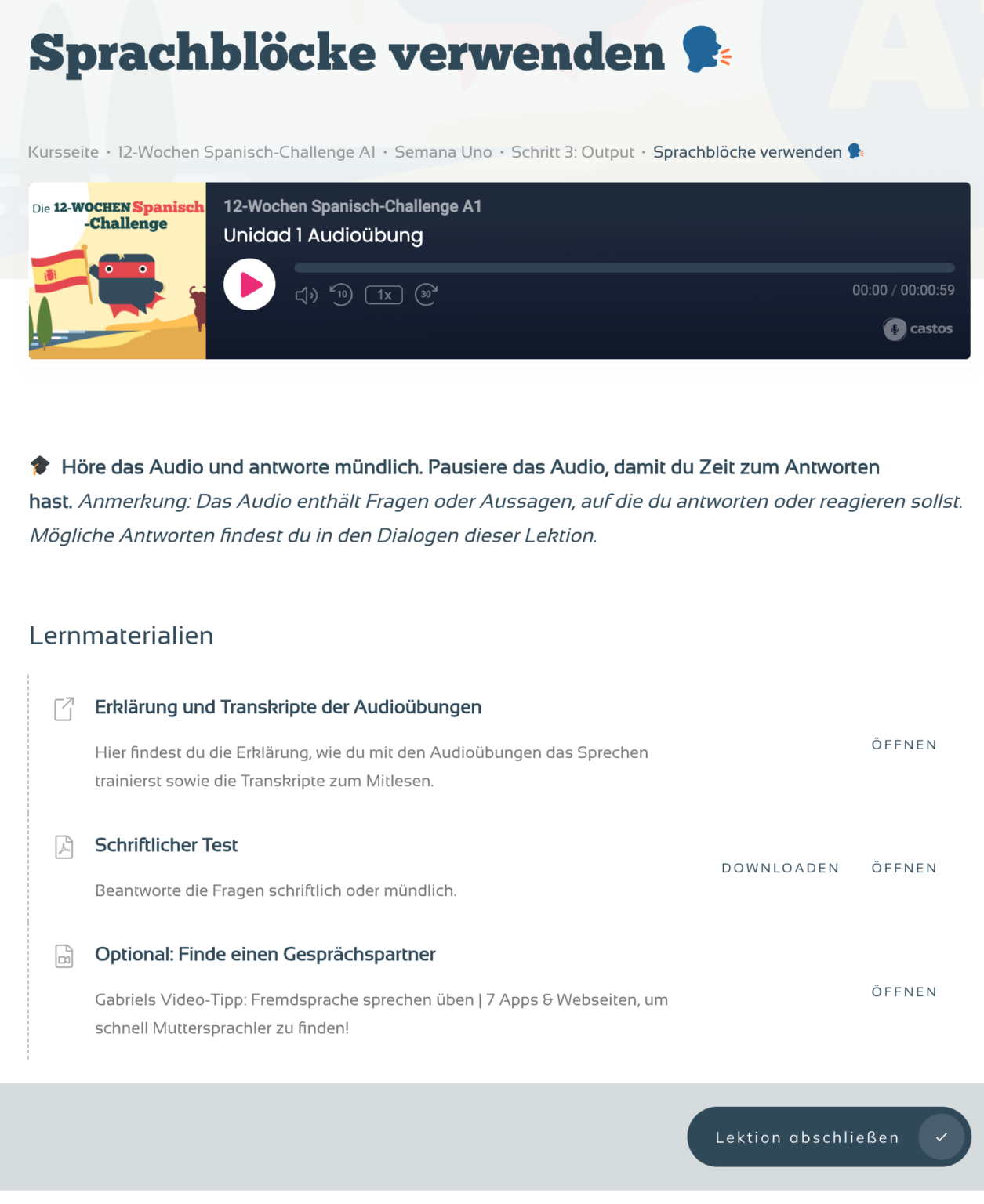 Dialog mit markierten Sprachbl&ouml;cken